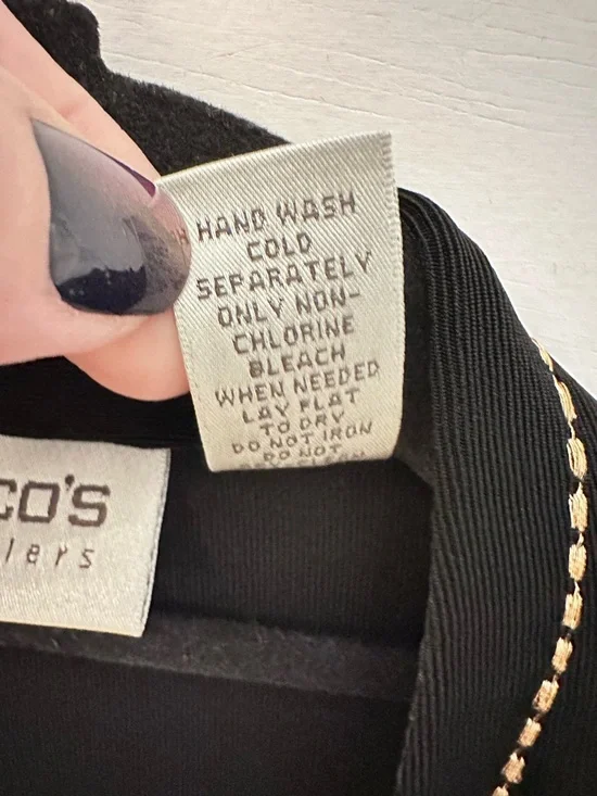 CHICOS TRAVELER XL black open embroidered stretch classic coastal comfort blazer - Picture 4 of 9